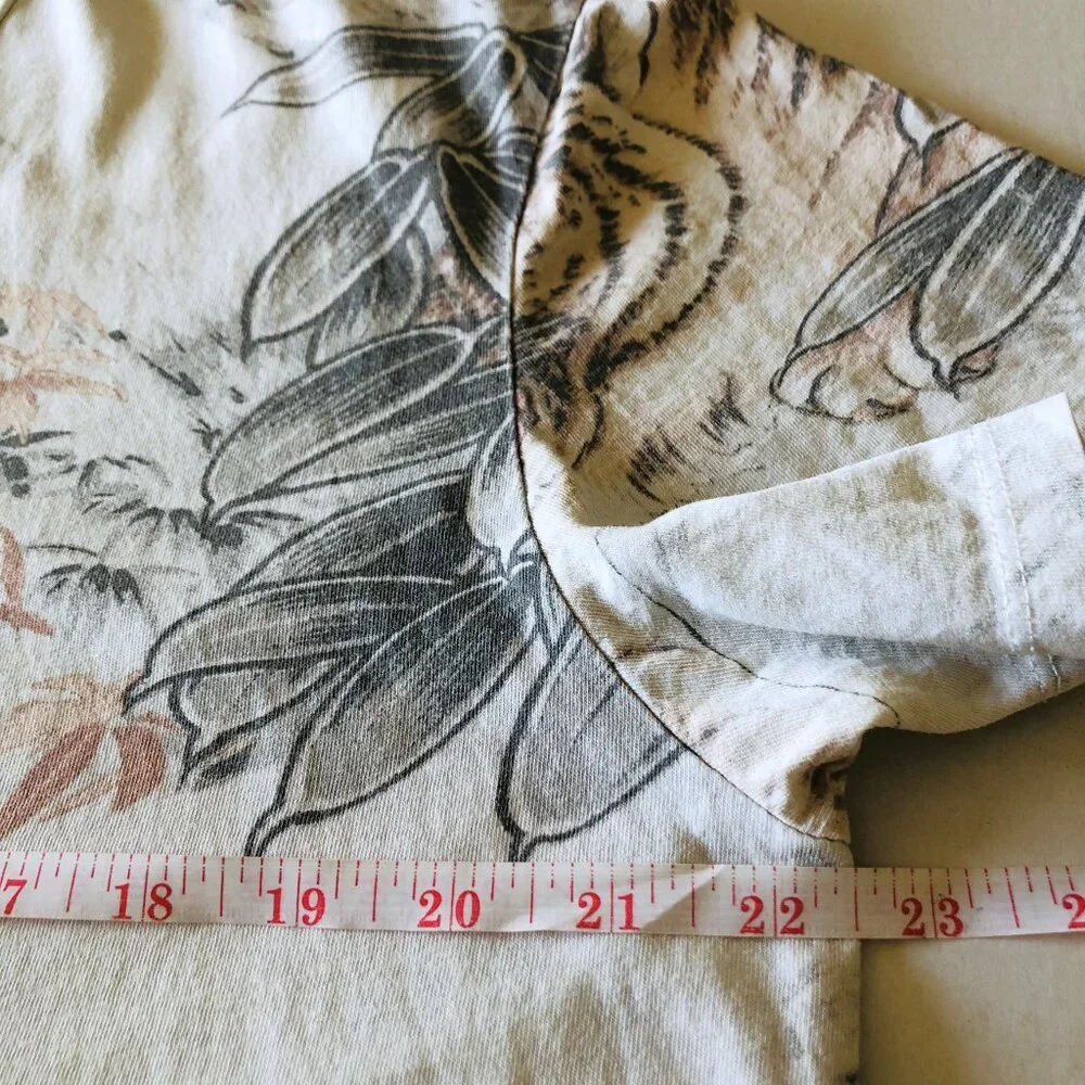 ALLSAINTS Chokai SS Crew Neck T-Shirt Oversized Fit Tiger Print Mens S Portugal - Picture 11 of 12